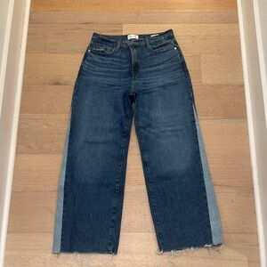 Frame Denim Two-Tone Blue Ankle Jeans